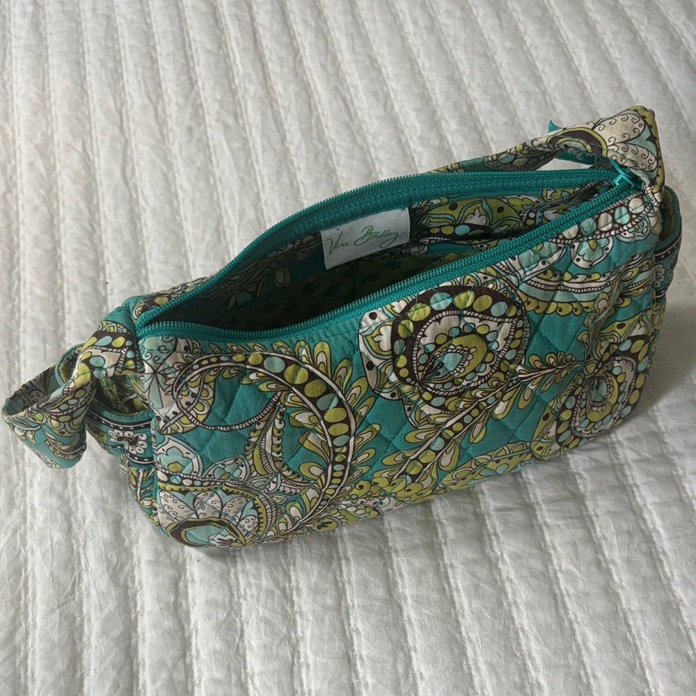 Vera Bradley Shoulder Bag- “Peacock” Early 2000s Blue & Green - Picture 3 of 5